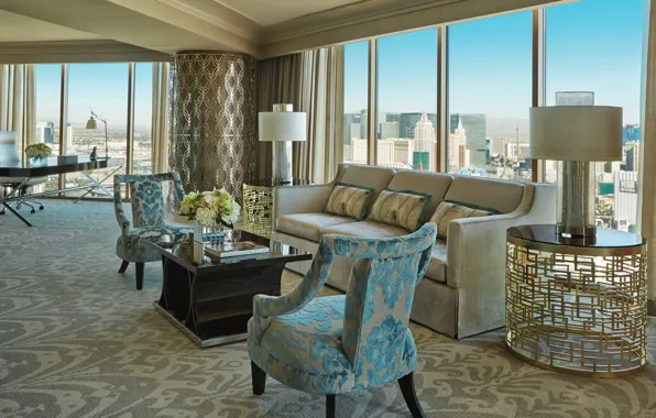 Wallpaper design, interior, megapolis, living room for mobile and ...