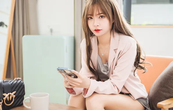 Look, pose, model, portrait, makeup, dress, hairstyle, mug