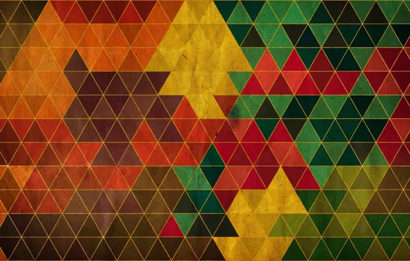 Picture mosaic, abstraction, triangles, colorful