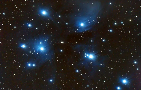 Picture space, stars, The Pleiades, star cluster, in the constellation of Taurus, M45