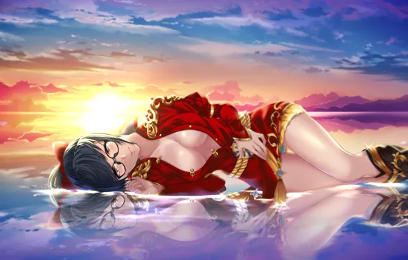 Picture Sunset, Water, Girl, Blade & Soul