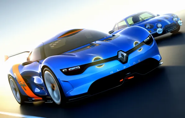 Concept, the sky, the concept, Renault, Reno, racing track, the front, Alpine