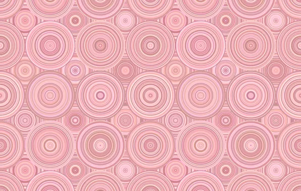 Circles, abstraction, background, pink, geometry