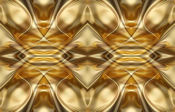 Gold, design, art, fractal, illustrtion