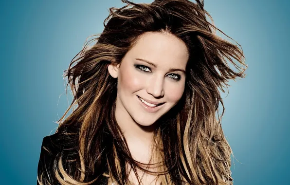 Picture girl, face, smile, hair, actress, brown hair, Jennifer Lawrence, Jennifer Lawrence