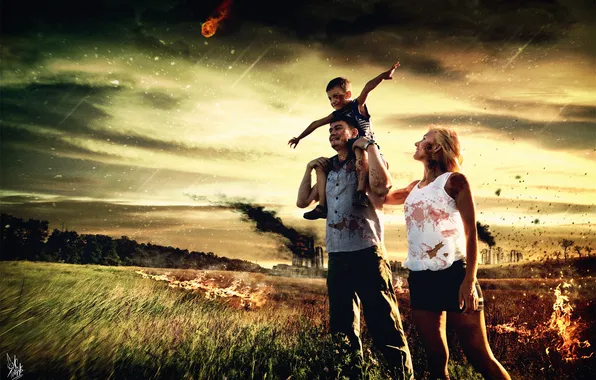 Field, the city, rain, family, art, meteorites