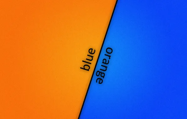 Picture orange, blue, background, blue, orange