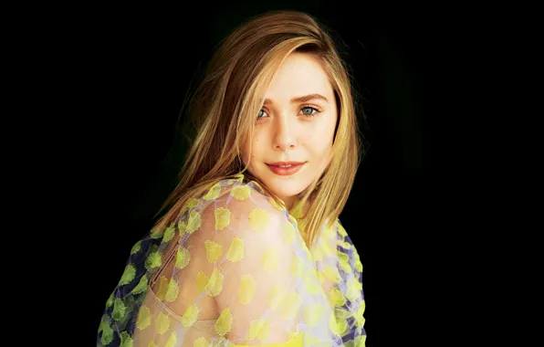 Picture look, pose, smile, makeup, actress, hair, Elizabeth Olsen, Elizabeth Olsen