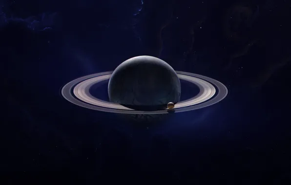 Stars, Planet, Space, Nebula, The universe, Fantasy, Ring, Art