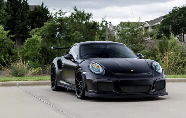 Picture Porsche, Black, Matte, GT3RS, 991