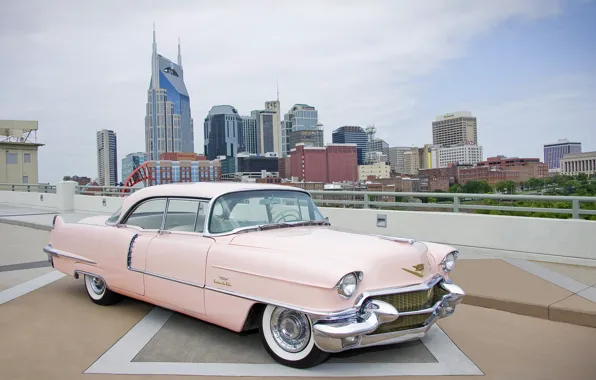 Retro, pink, chic, Cadillac