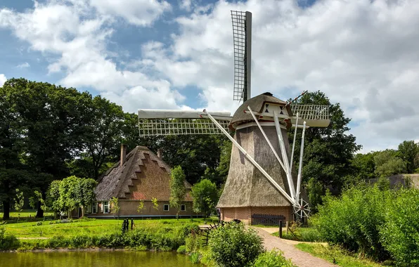 Picture pond, mill, architecture