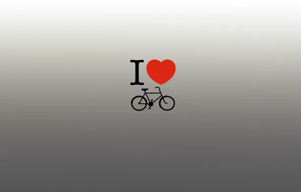 Love, bike, great, the inscription, heart, wheel, the wheel, font