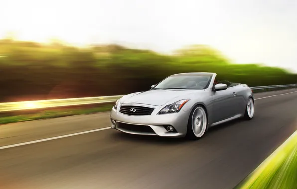 Picture Infiniti, front, silvery, Convertible, G37 S