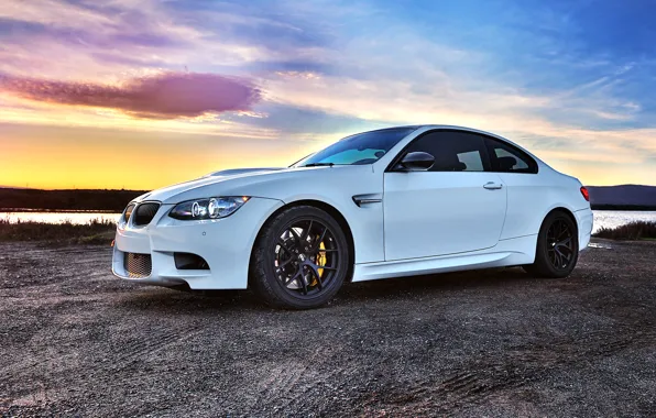 Picture white, black, bmw, BMW, coupe, white, wheels, drives