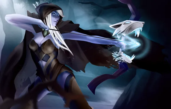 Картина по номерам на холсте Dota 2 - Drow Ranger