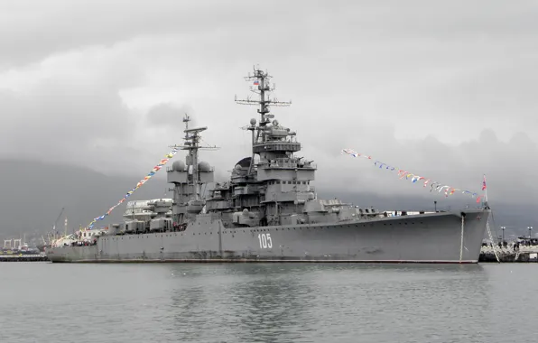 Picture easy, cruiser, Novorossiysk, &ampquot;Mikhail Kutuzov&ampquot;, Museum ship, artillery, Tsemes Bay