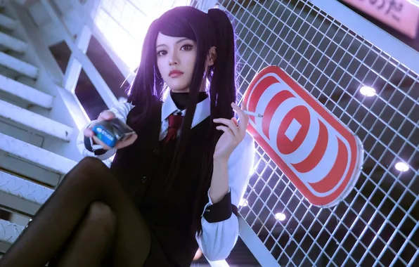 Picture girl, sexy, model, cosplay, brunette, cute, cigarettes