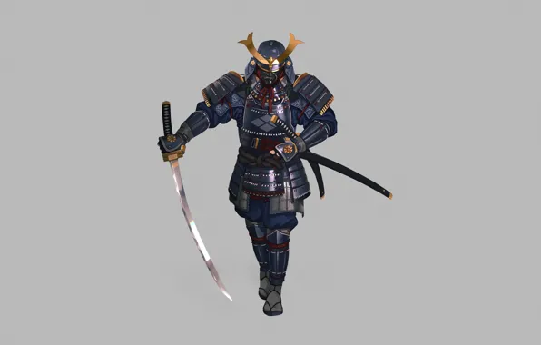 Fantasy, Art, Style, Warrior, Samurai, Illustration, Katana, Armor