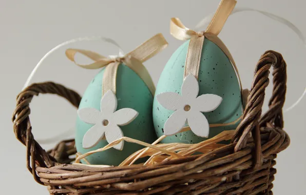 Picture holiday, basket, eggs, Easter, decor