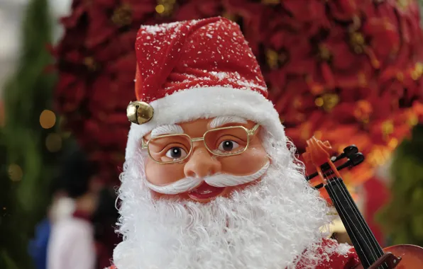 Winter, smile, holiday, Christmas, Santa Claus, greeting, fun