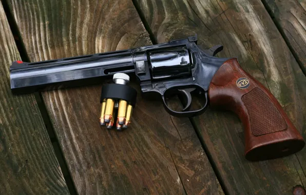 Picture gun, weapon, wood, custom, board, revolver, Magnum, Smith &ampamp; Wesson
