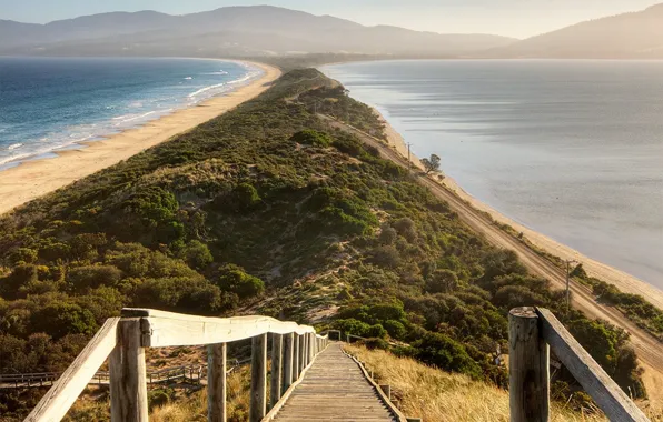 Picture sea, beach, water, ladder