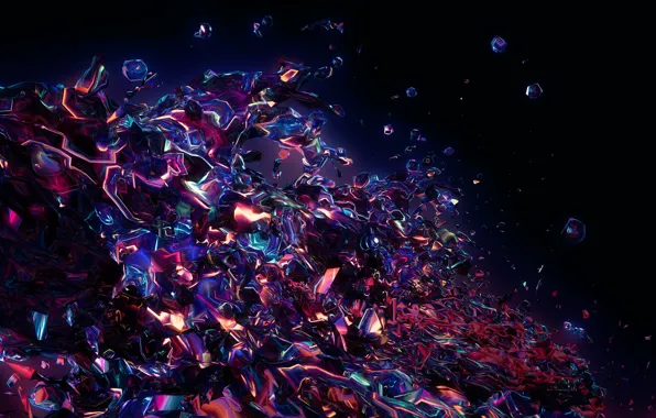Water, drops, fragments, couples, Abstraction, Abstract, steam, evaporation