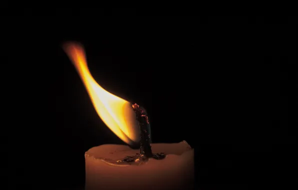 Macro, fire, candle
