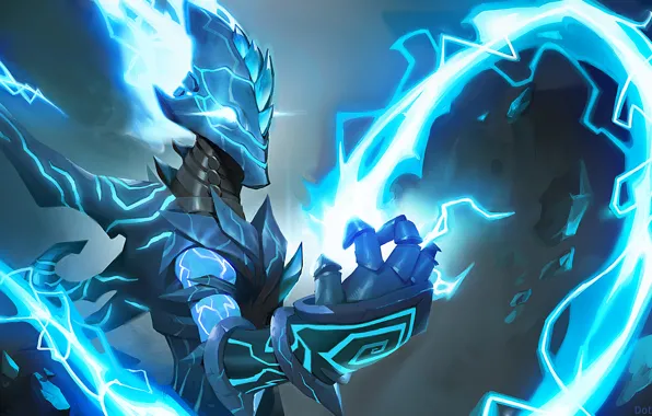 Picture lightning, art, Dota 2, Razor