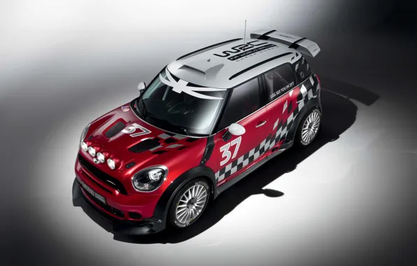 Red, Mini Cooper, Graphics, WRC, Rally, MINI, RED, Mini Cooper