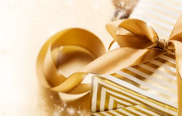 Background, gold, holiday, gift, tape, New year, New Year, Xmas