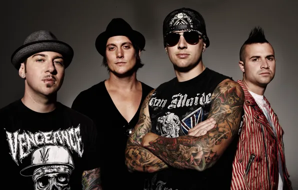 Picture music, group, A7X, Avenged Sevenfold, Zacky Vengeance, M. Shadows, Johnny Christ, Synyster Gates