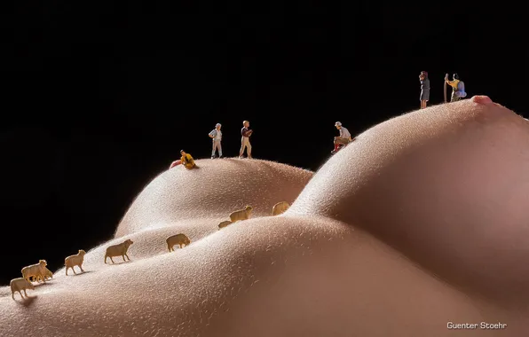 Chest, macro, sexy, hills, toys, twilight, figures, photographer