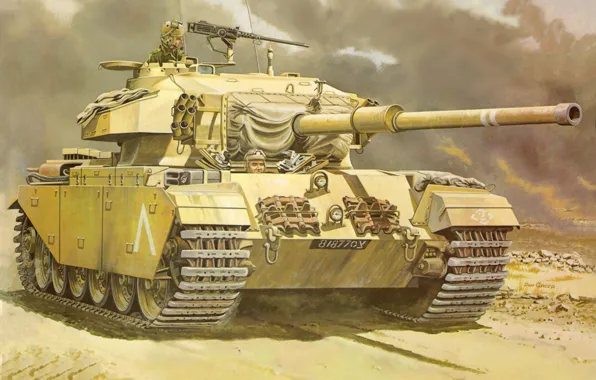 Picture art, tank, UK, events, average, Centurion Mk, 105 mm, gun