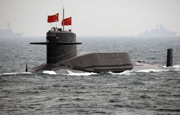 Wave, Flag, SSBN, Nuclear submarine, THE CHINESE NAVY, Submarines of project 094 "Jin"
