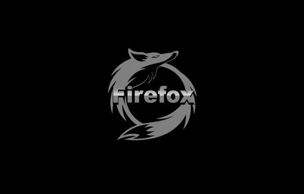 Fire, black, silver, Fox, browser, mozilafirefox