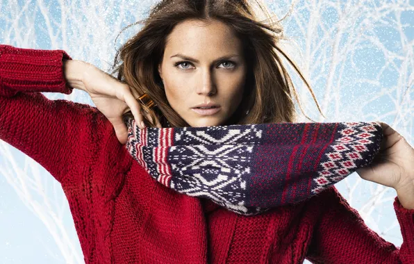 Picture girl, model, portrait, freckles, Mini Anden