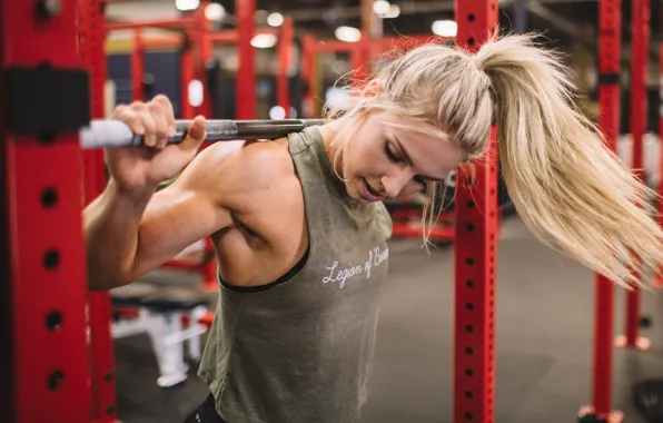 Blonde, workout, fitness