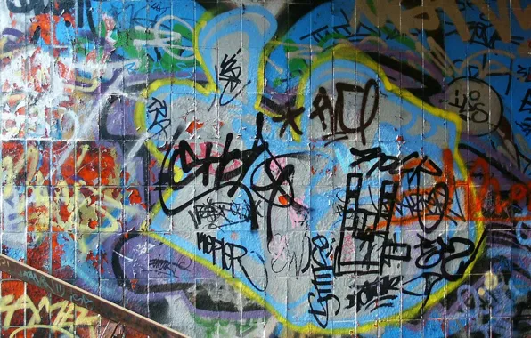Picture background, wall, paint, nonsense, graffiti