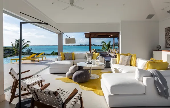 Pool, terrace, living room, Seven Stars Villas, Turtle Tail