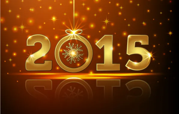 Picture New Year, gold, New Year, Happy, 2015