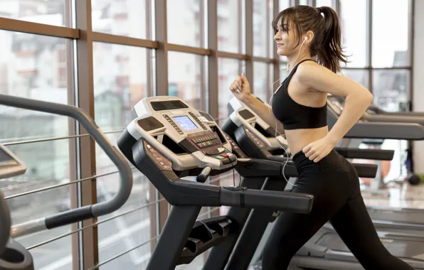 Pose, figure, running, fitness, training, simulators, fitness, training