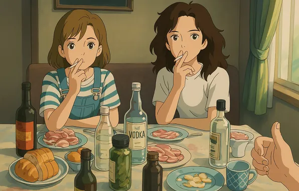 Girls, feast, students, russia, porn star, ai generated, russian video
