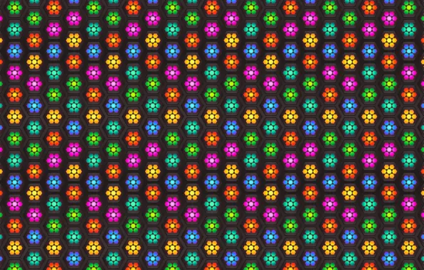 Picture flowers, background, cell, art
