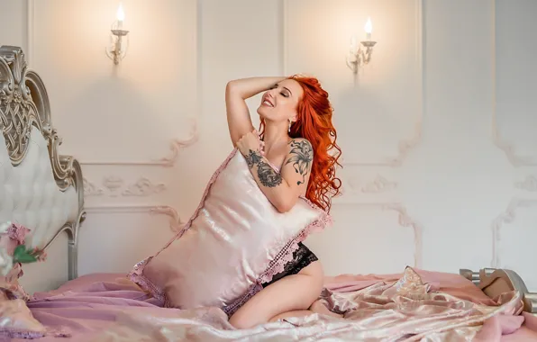Picture laughter, tattoo, redhead, A Diakov George