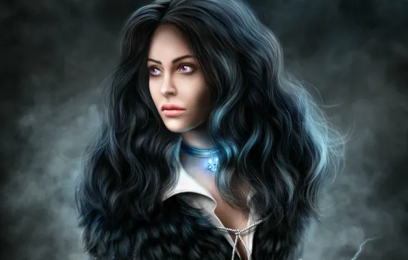 Eyes, girl, hair, brunette, mystery, beauty