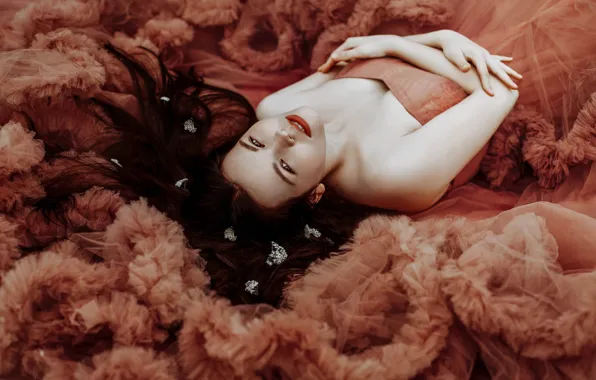 Look, girl, mood, hair, dress