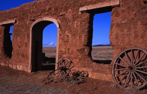 Wheel, Panorama, Wall