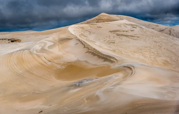 The sky, nature, desert, dunes